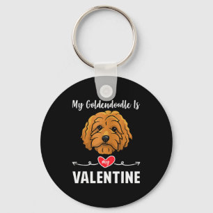 Mijn Goldendoodle-hond is mijn Valentijn Geschenke Sleutelhanger