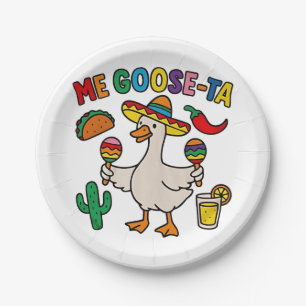 Mijn Goose-Ta Grappige Mexicaanse Spaanse Gans Papieren Bordje