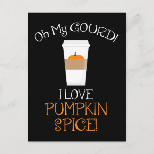 Mijn Gourd. Ik hou van Pumpkin Spice! Briefkaart