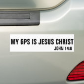 Mijn GPS is Jezus Christus John 14:6 Bumpersticker (Op auto)