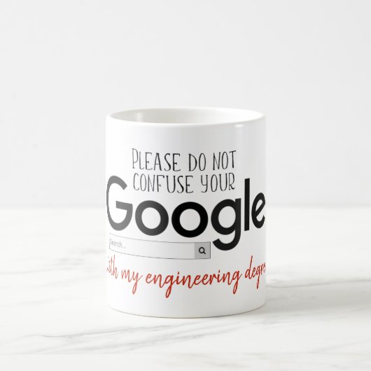 Mijn graad is beter dan je Google Search Mok (Center)