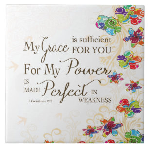 Mijn Grace is voldoende Tegeltje