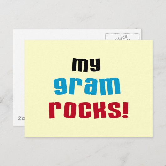 Mijn Gram Rocks T-shirts en geschenken Briefkaart (Voorkant / Achterkant)