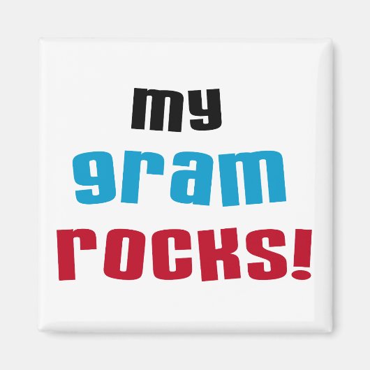Mijn Gram Rocks T-shirts en geschenken Magneet (Voorkant)