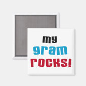 Mijn Gram Rocks T-shirts en geschenken Magneet (Voorkant / Achterkant)