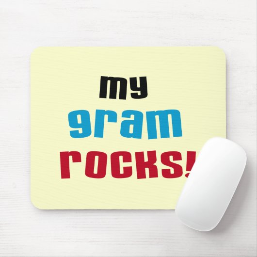 Mijn Gram Rocks T-shirts en geschenken Muismat (Met muis)
