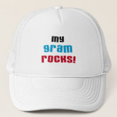Mijn Gram Rocks T-shirts en geschenken Trucker Pet (Voorkant)