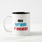 Mijn Gram Rocks T-shirts en geschenken Tweekleurige Koffiemok (Links)