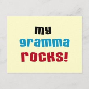 Mijn Gramma Rocks T-shirts en geschenken Briefkaart