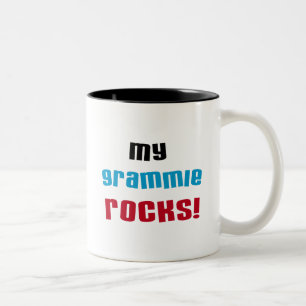 Mijn Grammie Rocks T shirten en cadeaus Tweekleurige Koffiemok
