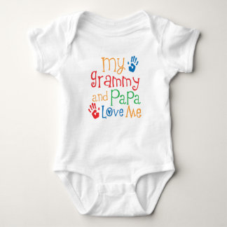 Mijn Grammy en Papa Love me Grandson Outfit Romper