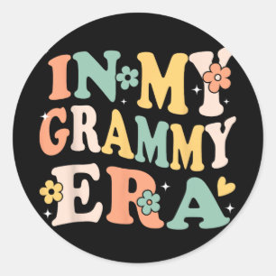 Mijn Grammy Era Grappige Sarcastische Groovy Retro Ronde Sticker