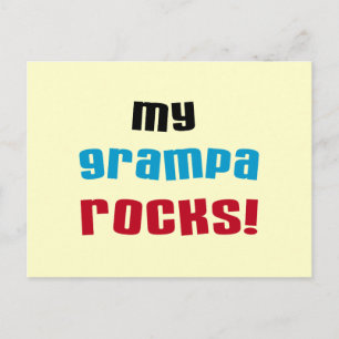 Mijn Grampa Rocks T shirten en geschenken Briefkaart