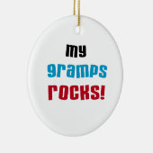 Mijn Gramps Rocks T-shirts en cadeautjes Keramisch Ornament (Rechts)