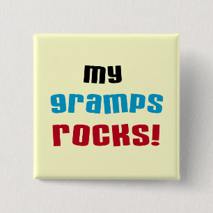 Mijn Gramps Rocks T-shirts en cadeautjes Vierkante Button 5,1 Cm
