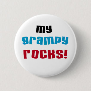 Mijn Grampy Rocks T shirten en geschenken Ronde Button 5,7 Cm