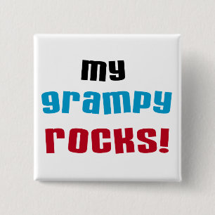 Mijn Grampy Rocks T shirten en geschenken Vierkante Button 5,1 Cm