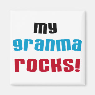 Mijn Granma Rocks T shirten en geschenken Magneet