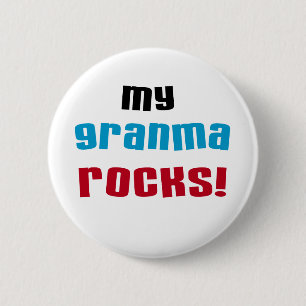 Mijn Granma Rocks T shirten en geschenken Ronde Button 5,7 Cm
