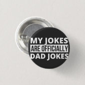 mijn grappen zijn vaders grappen ronde button 3,2 cm (Voorkant /achterkant)