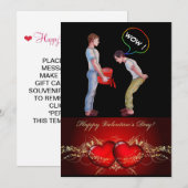 Mijn grappige homovalentijn feestdagenkaart (Voorkant / Achterkant)