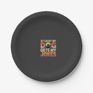 Mijn Grappige Hond Begrijpt Mijn Grappen Hond Verj Papieren Bordje