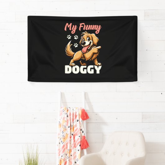 Mijn grappige hond spandoek (Insitu)