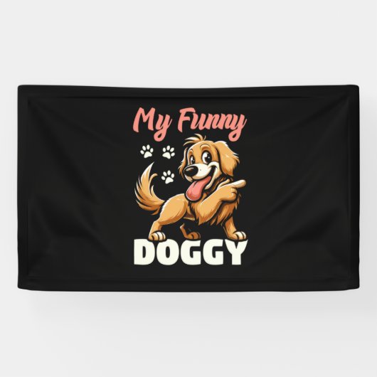 Mijn grappige hond spandoek (Horizontaal)
