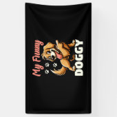 Mijn grappige hond spandoek (Verticaal)