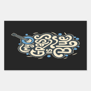 Mijn gras is Blauw Bluegrass Volksmuziek Rechthoekige Sticker