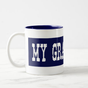 Mijn gras is blauw tweekleurige koffiemok