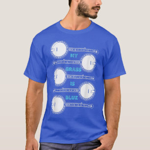 Mijn Gras Is Blauw Vintage Gestapelde Banjos Blueg T-shirt