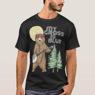 Mijn gras is Blauwe Banjo Beer Mountains Funny T-shirt