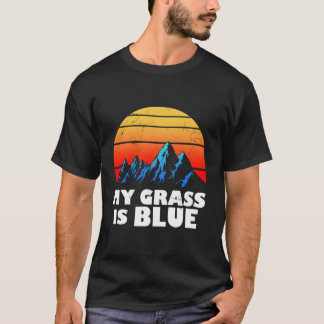 Mijn gras is blauwe bluegrass muziek t-shirt