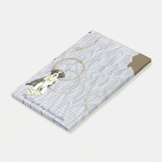 Mijn grens Collie Ate mijn Lesson Plan Post-it® Notes (Schuin)