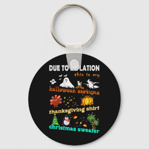 Mijn griezelige Halloween Thanksgiving Ugly Costum Sleutelhanger