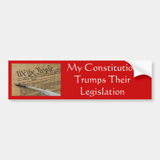 Mijn grondwet bekrachtigt hun wetgeving bumpersticker