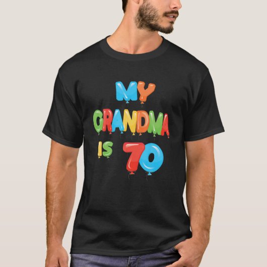 Mijn grootmoeder is 70 jaar oude oma 70e verjaarda t-shirt (Voorkant)