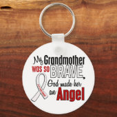 Mijn grootmoeder is een engel longkanker sleutelhanger (Voorkant)