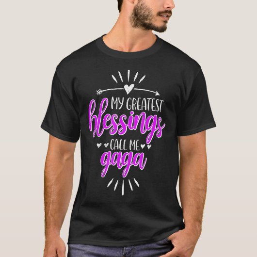 Mijn grootste zegeningen noemen me Memaw Gaga T-shirt (Voorkant)