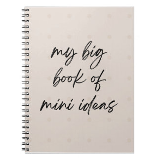 "Mijn grote boek met mini-ideeën" Notitieboek
