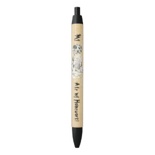 Mijn grote dane Ate mijn thuiswerk Zwarte Inkt Pen