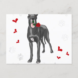 Mijn grote deen is mijn Valentijn, grote deen-love Aankondigingskaart