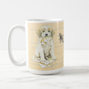 Mijn grote Pyreneeën Ate Mijn thuiswerk Koffiemok
