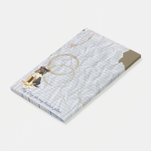 Mijn GSD Ate mijn Lesson Plan Post-it® Notes (Schuin)