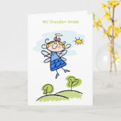 Mijn Guardian Angel Poem Kaart (Gele Bloem)