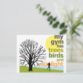 Mijn gym heeft bomen briefkaart (Staand voorkant)