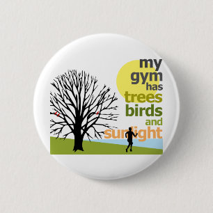 Mijn gym heeft bomen ronde button 5,7 cm