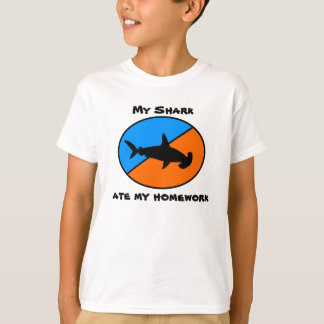 Mijn haai at mijn huiswerk t-shirt