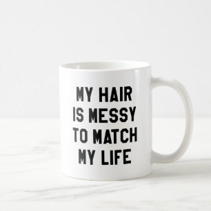 Mijn haar is een boodschap om mijn leven aan te pa koffiemok